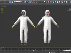 Китайский защитный костюм для мужчин и женщин 3D Модель