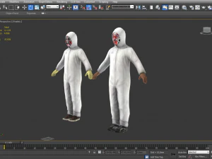 Китайский защитный костюм для мужчин и женщин 3D Модель