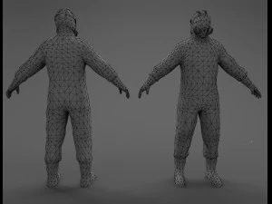 bio suit low-poly 3D Model