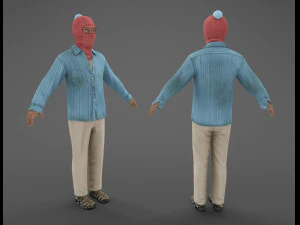 chinese with mask 3D Model