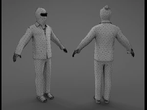 chinese with mask 3D Model