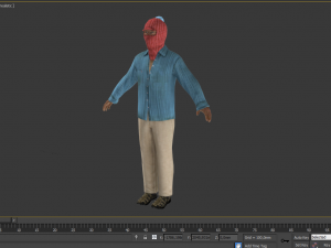 chinese with mask Model 3D