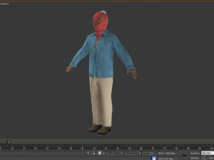 chinese with mask 3D Model