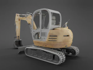 ekskavator jalur kompak Model 3D