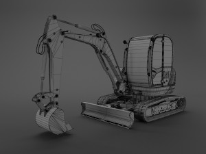 compact track excavator 3D Модель