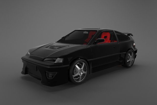 honda crx 1988-1991 3D Model .c4d .max .obj .3ds .fbx .stl .blend 