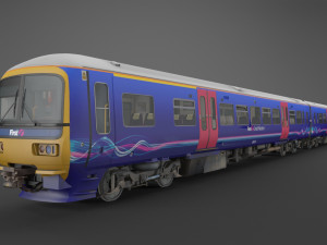 british rail class 166 train 3D Model