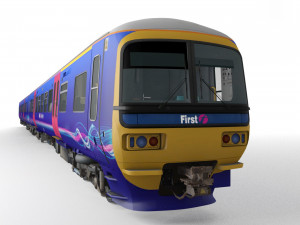 british rail class 166 train 3D Model