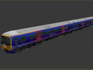 british rail class 166 train 3D Model