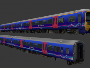 british rail class 166 train 3D Model