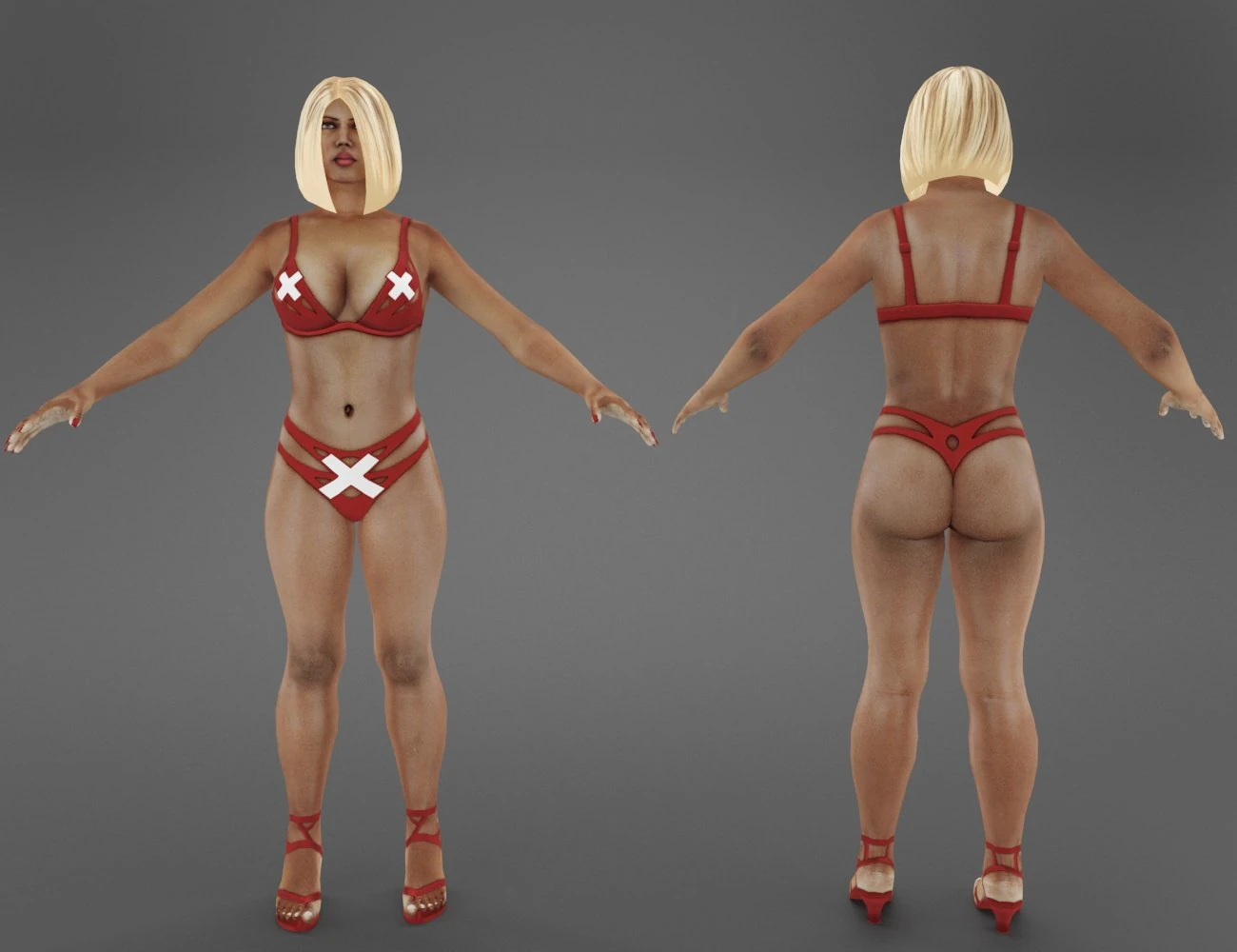 african stripper 3D Model .c4d .max .obj .3ds .fbx .stl .blend 