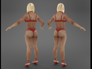 african stripper 3D 모델