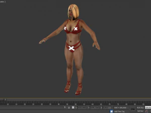 african stripper 3D Model