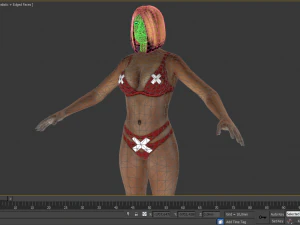 african stripper 3D Model
