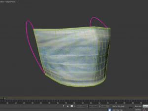 surgical face mask 3D Model
