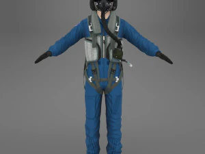 軍のパイロット 3Dモデル