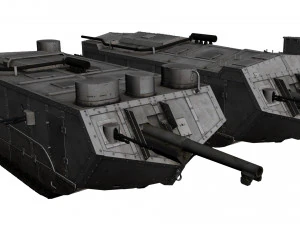 saint-chamond tank 3D Model