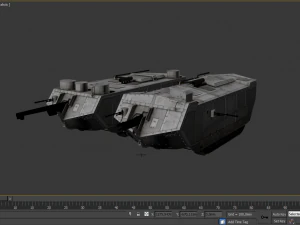 saint-chamond tank 3D Model