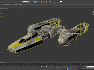 star wars x wing 2 starfighter Model 3D