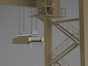gantry container crane 3D मॉडल