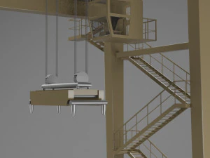 gantry container crane 3D Model