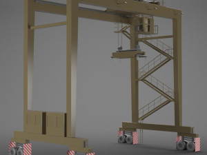gantry container crane 3D मॉडल