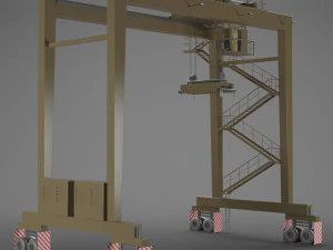 gantry container crane 3D Model