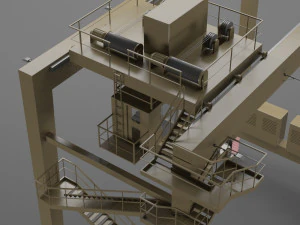 gantry container crane 3D Model