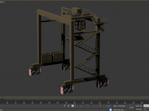 gantry container crane 3D मॉडल