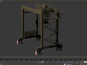gantry container crane 3D Model