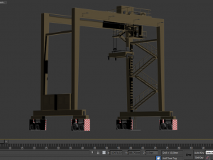 gantry container crane 3D मॉडल