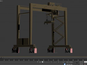gantry container crane 3D Model