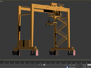 gantry container crane 3D Model