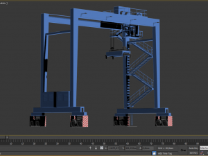 gantry container crane 3D मॉडल