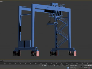 gantry container crane 3D Model