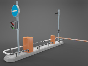 traffic barrier gate 3D Model