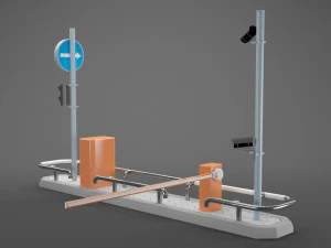 cancello barriera stradale Modello 3D
