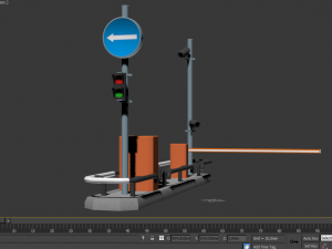 traffic barrier gate 3D Модель
