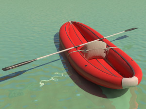boat canoe kayak 3D Model