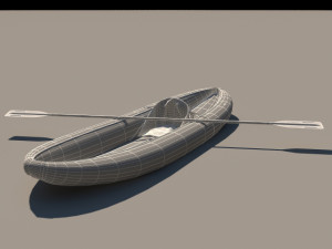 boat canoe kayak 3D Model