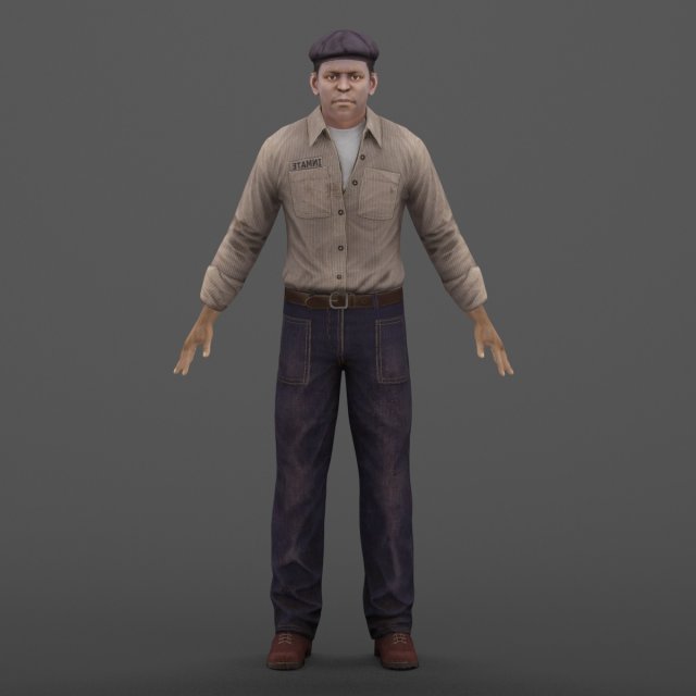 prisoner 3D Model .c4d .max .obj .3ds .fbx .stl .blend 