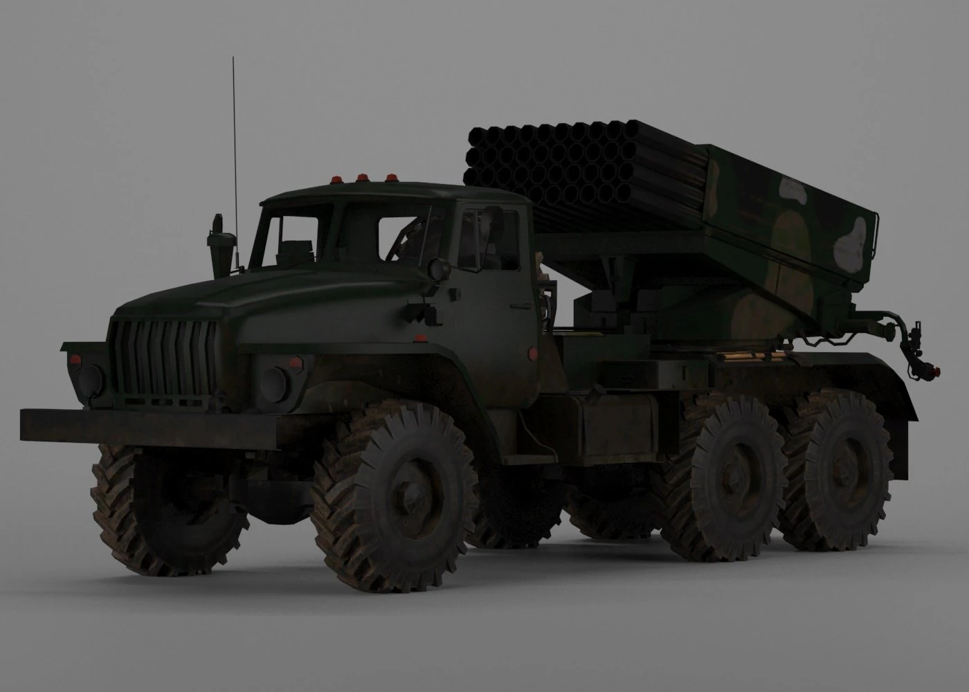 bm-21 grad - sistema di razzi a lancio multiplo Modello 3D .c4d .max .obj .3ds .fbx .stl .blend 