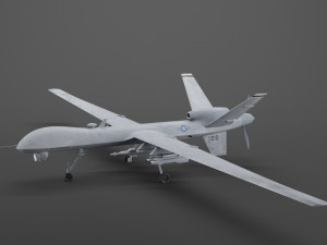 mq-9 reaper military aircraft drone air vehicle 3D Model
