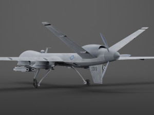 mq-9 reaper military aircraft drone air vehicle 3D Model