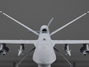 mq-9 reaper military aircraft drone air vehicle 3D Model