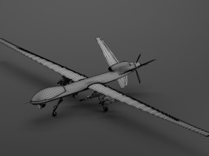 mq-9 reaper military aircraft drone air vehicle 3D Model