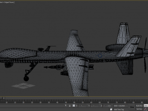 mq-9 reaper military aircraft drone air vehicle 3D Model