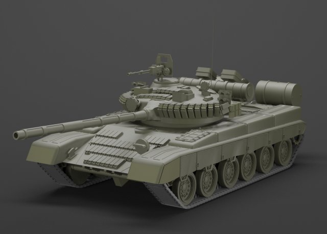 t-80 main battle tank 3D Model .c4d .max .obj .3ds .fbx .stl .blend 