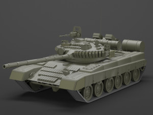 t-80 main battle tank 3D Model