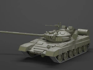t-80 main battle tank 3D Model